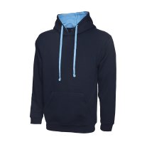 Contrast Kapuzenpullover Marineblau/Hellblau 2XL 300 g/m²