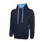 Contrast Kapuzenpullover Marineblau/Hellblau 2XL 300 g/m²