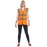 Hi Vis Warnschutzweste Orange 2XL 120 g/m² 100 % Polyester