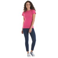 Damen Classic T-Shirt Grau-Meliert 2XL 180 g/m² 100 % Baumwolle