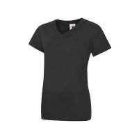 Damen Classic T-Shirt 180 g/m² 100 % Baumwolle V-Ausschnitt