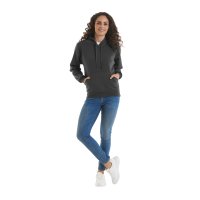 Damen Deluxe Kapuzenpullover Schwarz 2XL 280 g/m²