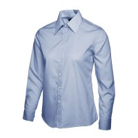 Damen Poplin Langarm Bluse 120 g/m² 65 % Polyester