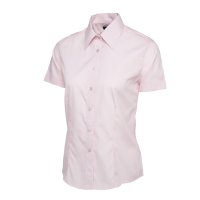 Damen Poplin Kurzarm Bluse 120 g/m²