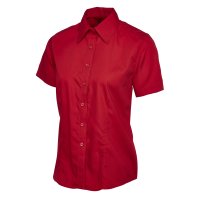 Damen Poplin Kurzarm Bluse 120 g/m²