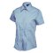 Damen Poplin Kurzarm Bluse Hellblau 2XL 120 g/m²