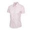 Damen Poplin Kurzarm Bluse Pink 2XL 120 g/m²