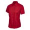 Damen Poplin Kurzarm Bluse Rot 2XL 120 g/m²