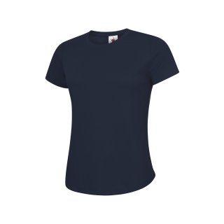 Damen Ultra atmungsaktives T-Shirt Marineblau 2XL 140 g/m² 100 % Polyester