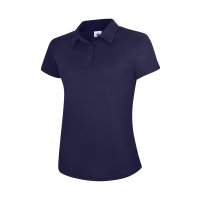 Damen Ultra atmungsaktives Polo-Arbeitsshirt Marineblau 2XL 200 g/m² 100 % Polyester