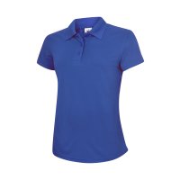 Damen Ultra atmungsaktives Polo-Arbeitsshirt Royalblau 2XL 200 g/m² 100 % Polyester