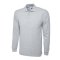 Classic langarm Poloshirt Grau-Meliert 2XL 220 g/m²