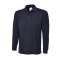 Classic langarm Poloshirt Marineblau 2XL 220 g/m²