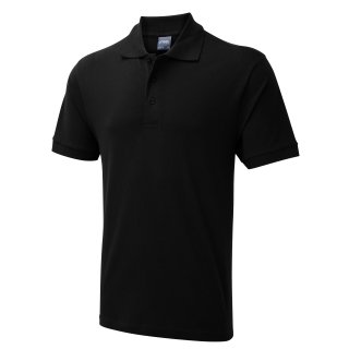 Herren Active Baumwoll-Poloshirt Schwarz 2XL 180 g/m² 100 % Baumwolle