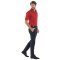 Herren Poplin Kurzarmshirt Rot 15 120 g/m²