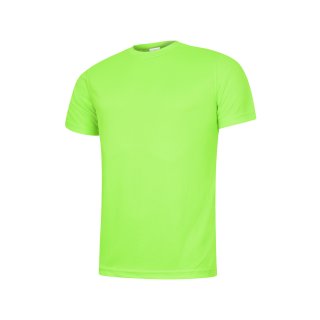 Herren Ultra atumgsaktives T-Shirt Elektrisch Grün 2XL 140 g/m² 100 % Polyester