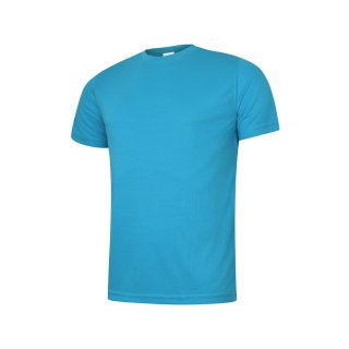 Herren Ultra atumgsaktives T-Shirt Saphirblau 2XL 140 g/m² 100 % Polyester