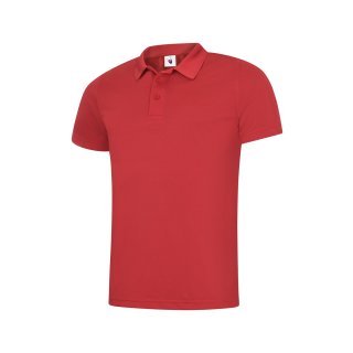 Herren Ultra atmungsaktives Polo-Arbeitsshirt Rot 2XL 200 g/m² 100 % Polyester