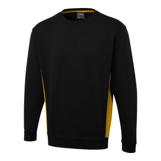 Sweatshirt zweifarbig Schwarz/Gelb 2XL 280 g/m²