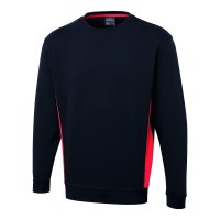 Sweatshirt zweifarbig Marineblau/Rot 2XL 280 g/m²