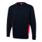 Sweatshirt zweifarbig Marineblau/Rot 2XL 280 g/m²