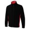 Full Zip Fleecejacke zweifarbig Schwarz/Rot 2XL 280 g/m² 100 % Polyester