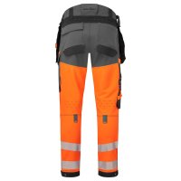 Portwest EV4 Warnschutz Stretch Bundhose Klasse 1 mit abnehmbaren Holstertaschen  Regulär Orange 28