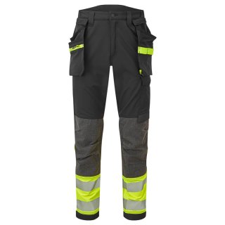 Portwest EV4 Warnschutz Stretch Bundhose Klasse 1 mit abnehmbaren Holstertaschen  Regulär Gelb 28