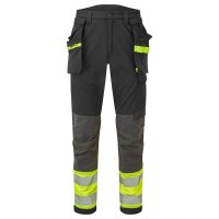 Portwest EV4 Warnschutz Stretch Bundhose Klasse 1 mit abnehmbaren Holstertaschen  Regulär Gelb 28