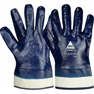 Hase Handschuhe Gelb/Blau Nitril "Chemnitz"
