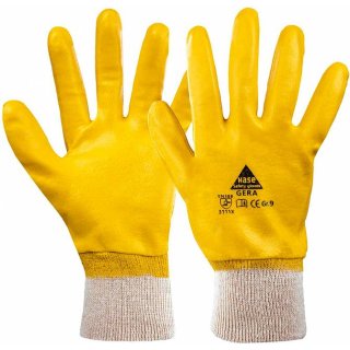 Hase Handschuhe Gelb/Blau Nitril "Gera"