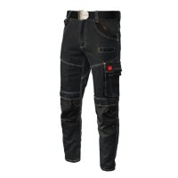 jeans stretch arbeitshose schwarz vordere ansicht