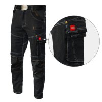 Jeans-Stretch-Arbeitshose Schwarz L