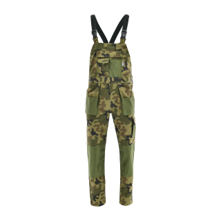 Sara Workwear Latzhose "KING" 245 g/m² 65% Polyester grün camo/olive 102