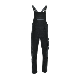 Sara Workwear Latzhose "ACTIFLEX" 250 g/m² 65% Polyester schwarz/dunkelgrau 102