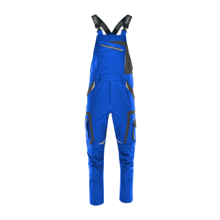 Sara Workwear Latzhose "DRAGON" 300 g/m² 60% Baumwolle mit Reflexstreifen mittelblau/anthrazit 102