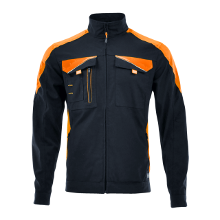 Sara Workwear Arbeitsjacke "NEOFLEX" 260 g/m² 58% Baumwolle mit Reflexstreifen graphite/orange 46S