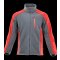 Sara Workwear Fleece Arbeitsjacke "STANDARD PLUS" 280 g/m² 100% Polyester mit Reflexstreifen dunkelgrau/rot L