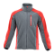 Sara Workwear Fleece Arbeitsjacke "STANDARD PLUS" 280 g/m² 100% Polyester mit Reflexstreifen dunkelgrau/rot L