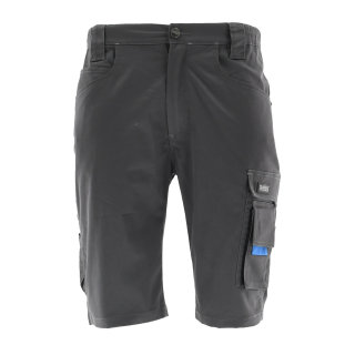 Sara Workwear Arbeitsshorts "ACTIFLEX" 250 g/m² 95% Polyester mit Reflexstreifen anthrazit/mittelblau L