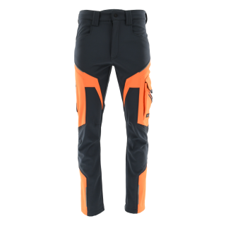 Sara Workwear Softshell-Arbeitshose "COMFORT WINTER" 350 g/m² 95% Polyester mit Reflexstreifen graphite/orange L