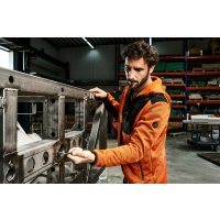 Albatros NAVARRA Strick-/Softshelljacke orange/schwarz L