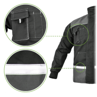 EuroClassic Arbeitsjacke mit Reflexstreifen 270 g/m²