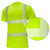 High Visibility Warnschutz T-Shirt gelb gestreift 175...