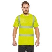 High Visibility Warnschutz T-Shirt gelb gestreift 175 g/m²