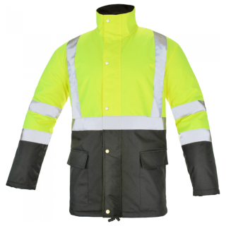 Flash Winter Warnschutz-Arbeitsjacke Kapuze abnehmbar