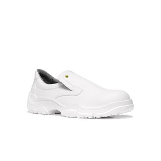 Elten Sicherheitshalbschuh WHITE Slipper Low ESD S2