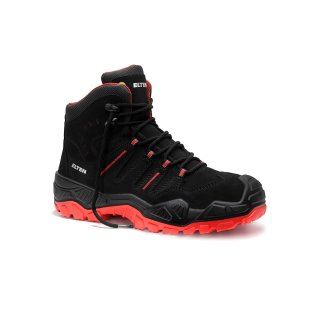 Elten Sicherheitsschnürstiefel QUENTIN black-red Mid ESD S3S