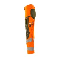 Mascot ACCELERATE SAFE Hose mit Knietaschen 19078-511 Orange/Moosgrün 76C34 275 g/m²