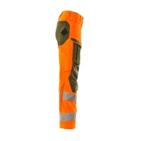 Mascot ACCELERATE SAFE Hose mit Knietaschen 19078-511 Orange/Moosgrün 76C34 275 g/m²